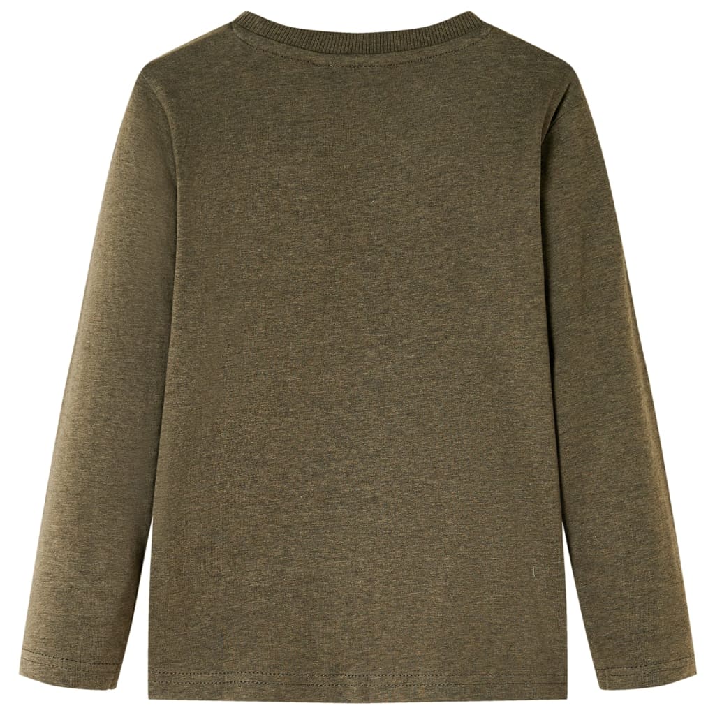 Vidaxl Child's Shirt avec manches longues 92 Kaki mixte -colored