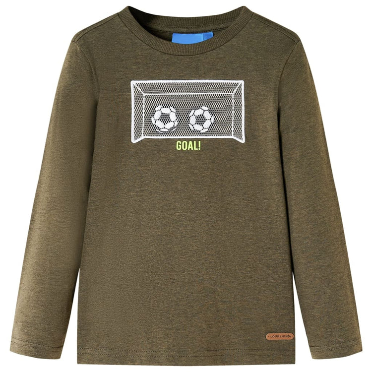Vidaxl Child's Shirt à manches longues 116 Kakikleur mixte