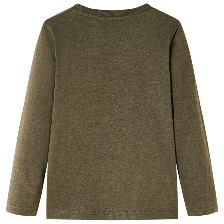 Vidaxl Child's Shirt à manches longues 128 Kakikleur mixte
