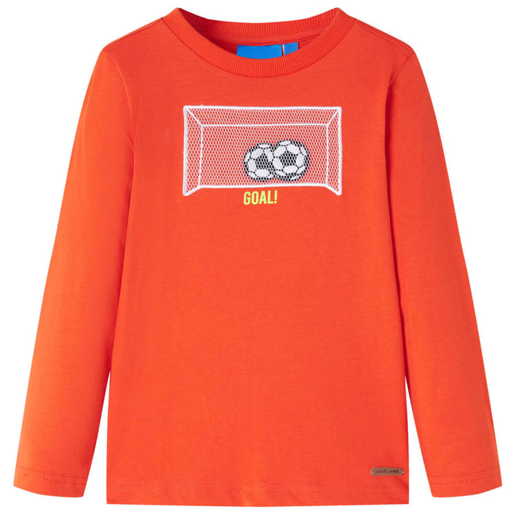 Vidaxl Child's Shirt à manches longues 116 Orange vif