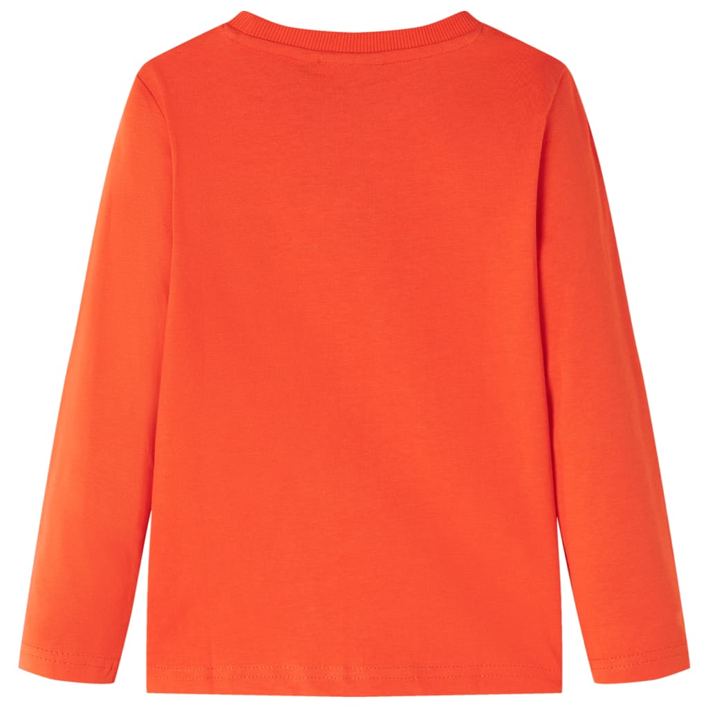 Vidaxl Child's Shirt à manches longues 116 Orange vif
