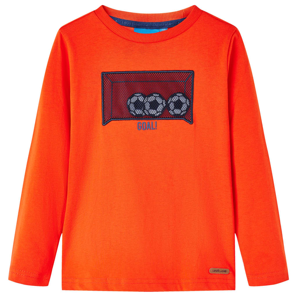 Vidaxl Child's Shirt à manches longues 128 ORANGE BRIGHT