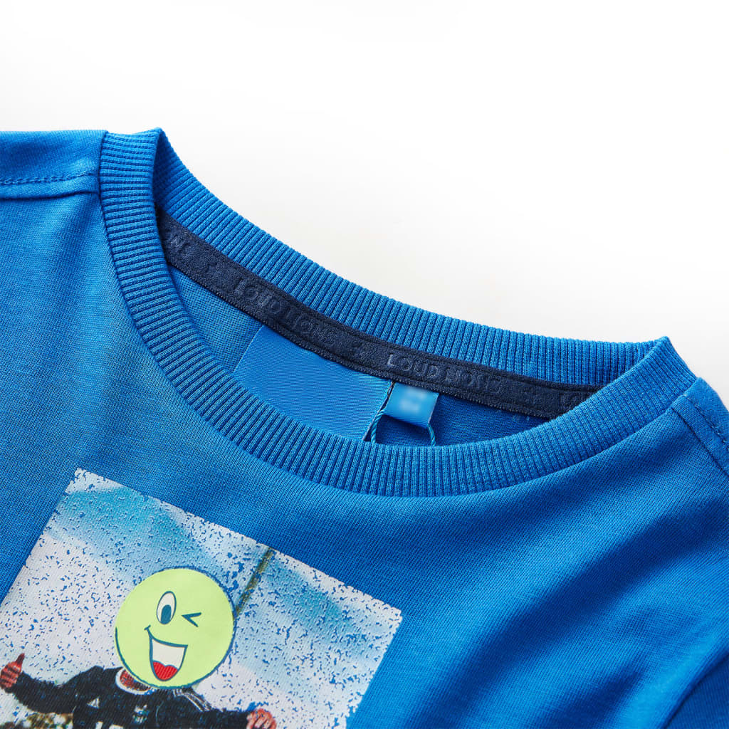 Vidaxl Child's Shirt à manches longues 116 Cobalt Blue