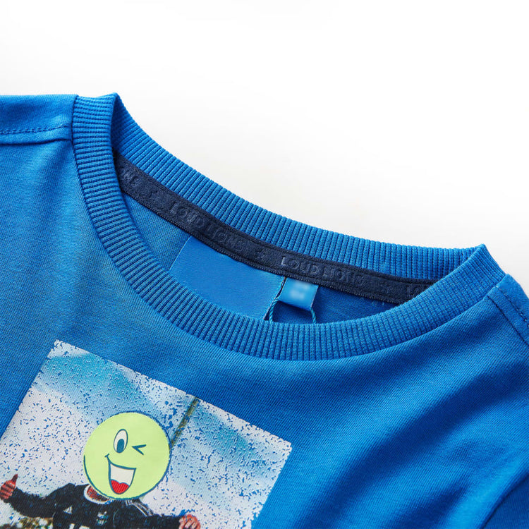 Vidaxl Child's Shirt à manches longues 116 Cobalt Blue