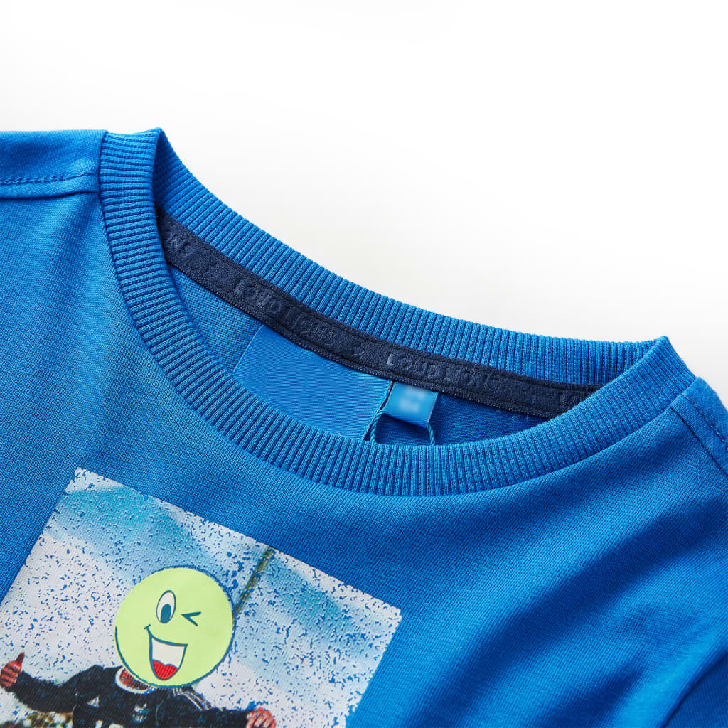 Vidaxl Child's Shirt à manches longues 128 Cobalt Bleu