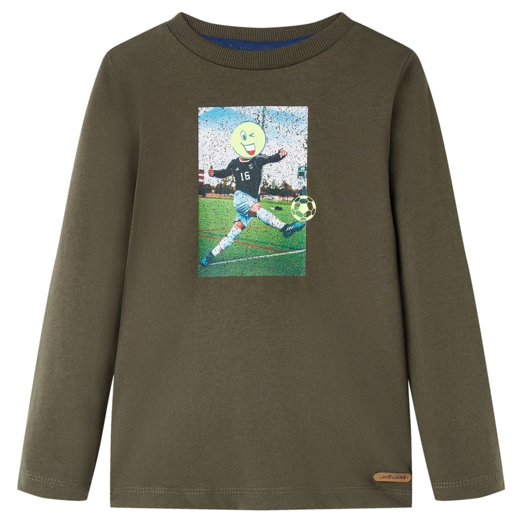 Vidaxl Child's Shirt avec manches longues 140 kack -colored