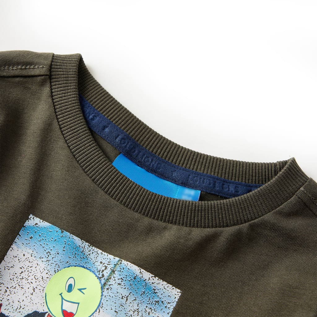 Vidaxl Child's Shirt avec manches longues 140 kack -colored