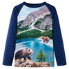 Vidaxl Child's Shirt à manches longues 140 bleu marine
