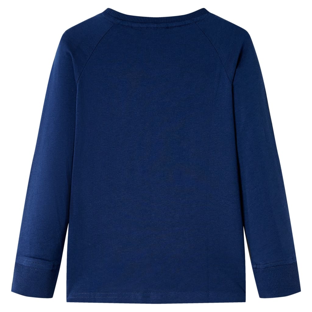 Vidaxl Child's Shirt à manches longues 140 bleu marine