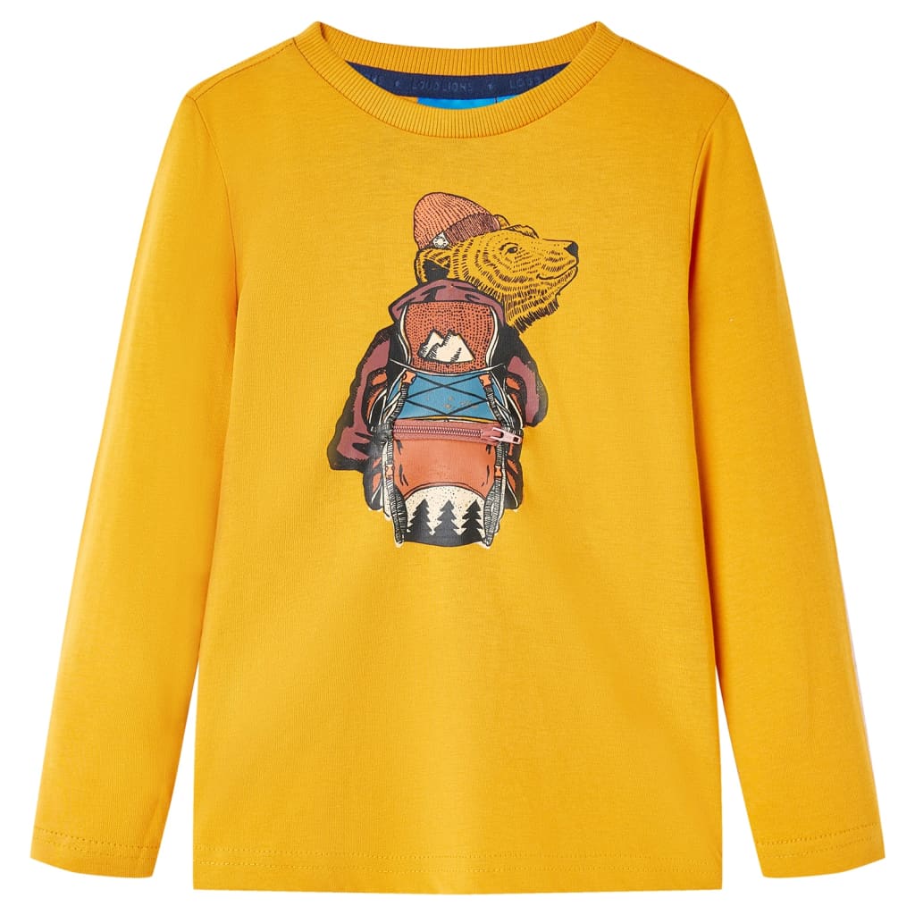 Vidaxl Children's Shirt avec manches longues 92 Ochère -colored