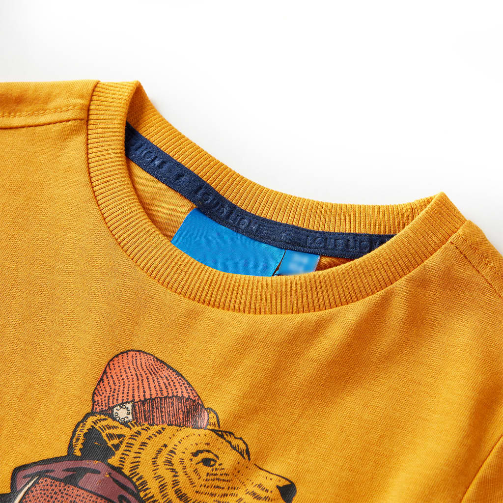 Vidaxl Children's Shirt avec manches longues 92 Ochère -colored