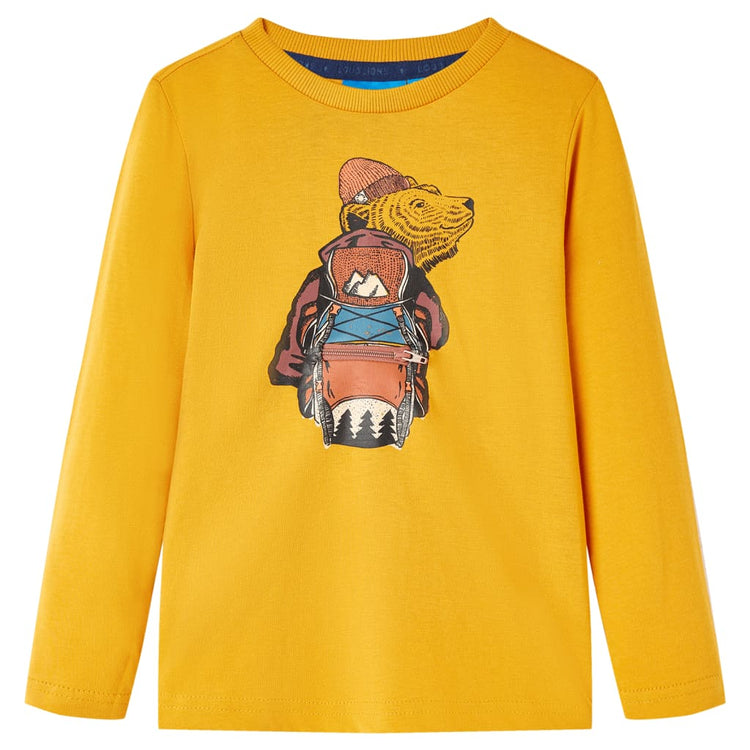 Vidaxl Children's Shirt avec manches longues 104 Ochère -colored