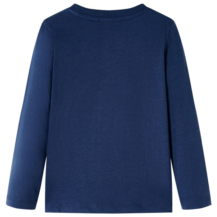 Vidaxl Child's Shirt à manches longues 116 bleu marine mixte