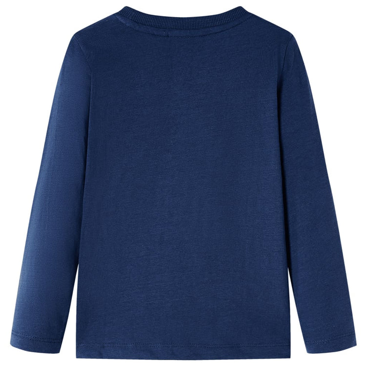 Vidaxl Child's Shirt à manches longues 128 Bleu marine mixte