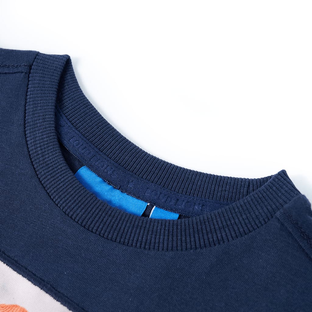 Vidaxl Child's Shirt à manches longues 140 bleu marine mélangé