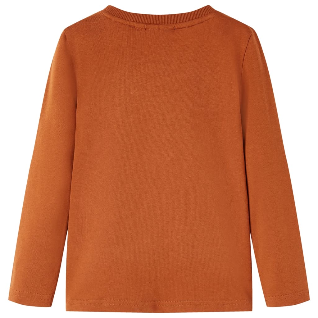 Vidaxl Child's Shirt à manches longues 92 Oranjebruin