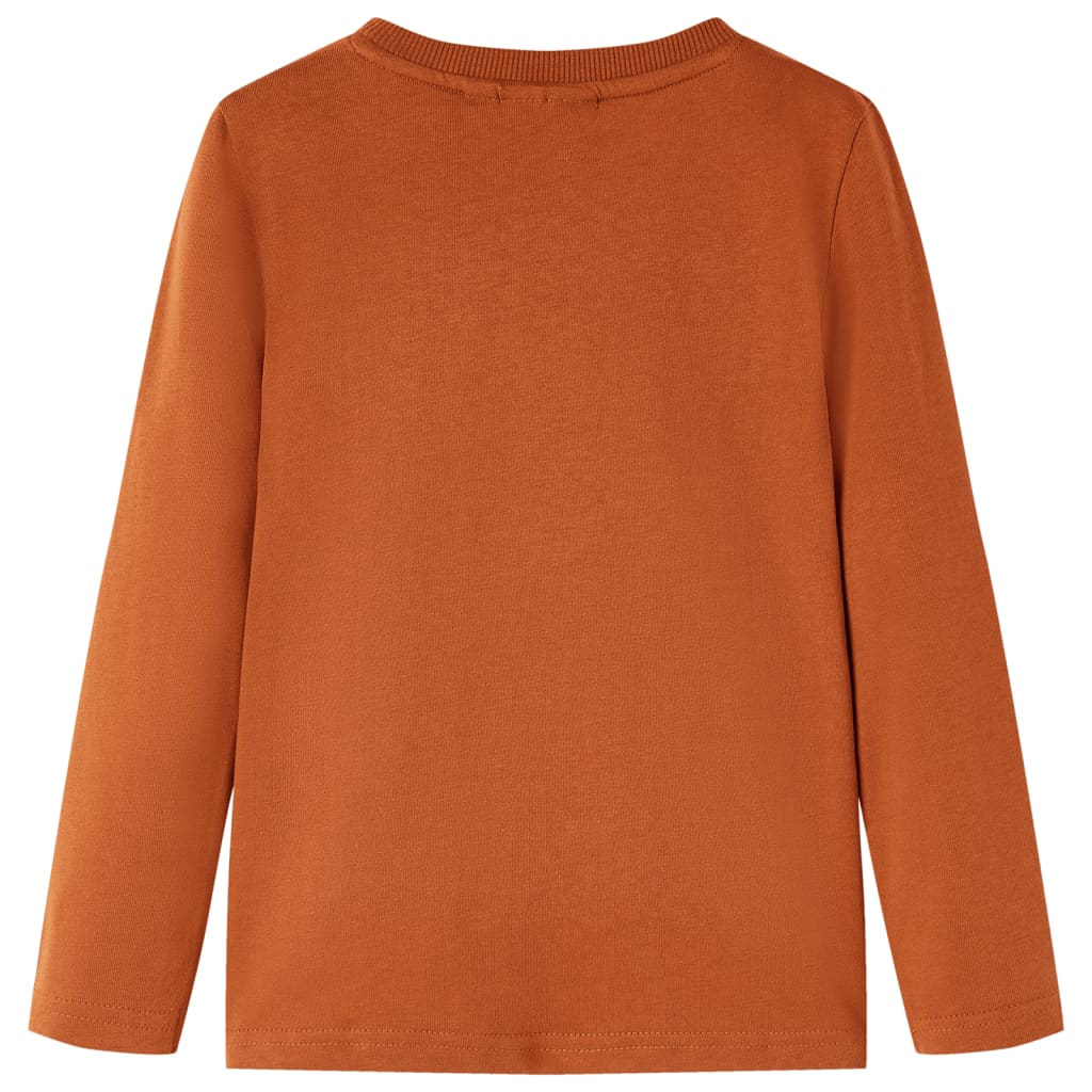 Vidaxl Child's Shirt à manches longues 104 Oranjebruin