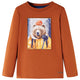 Vidaxl Child's Shirt à manches longues 116 Oranjebruin