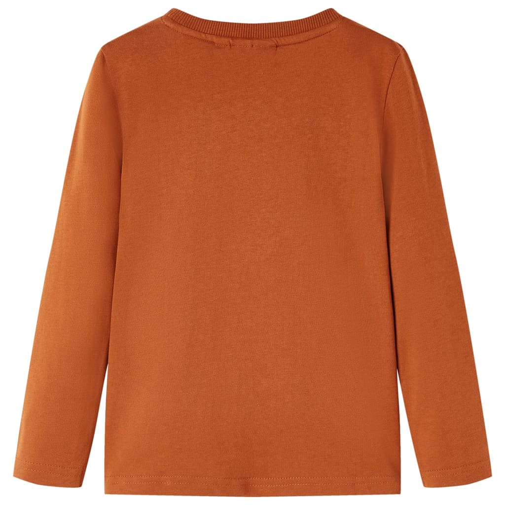 Vidaxl Child's Shirt à manches longues 116 Oranjebruin