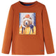 Vidaxl Child's Shirt à manches longues 128 Oranjebruin