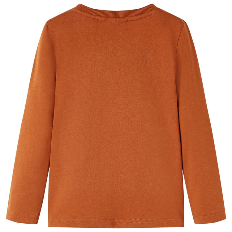 Vidaxl Child's Shirt à manches longues 128 Oranjebruin
