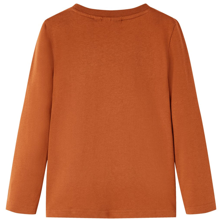 Vidaxl Child's Shirt à manches longues 140 Oranjebruin