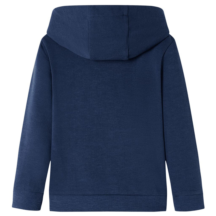 Pull pour enfants Vidaxl avec capuche 92 bleu marine mixte et orange