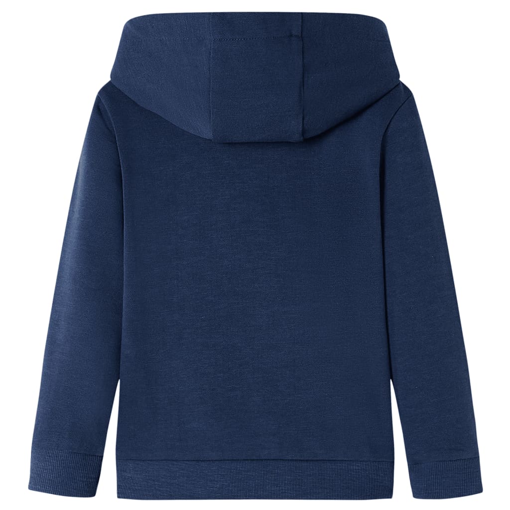 Pull pour enfants Vidaxl avec capuche 104 bleu marine mixte et orange