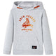 Pull pour enfants vidaxl avec capuche 104 gris mélangé et orange