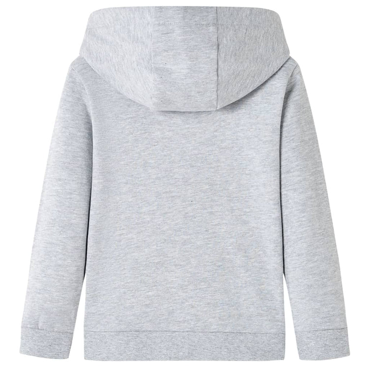 Pull pour enfants vidaxl avec capuche 104 gris mélangé et orange