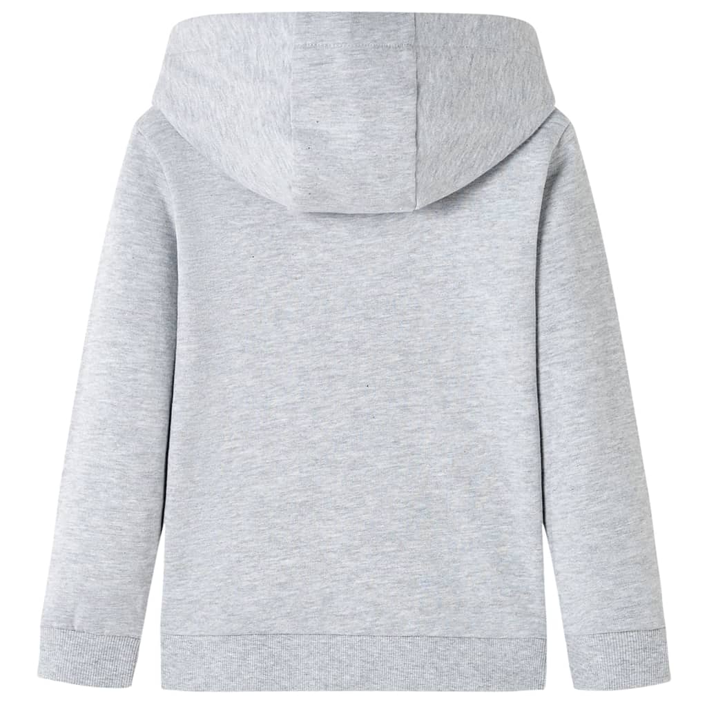 Pull pour enfants vidaxl avec capuche 116 gris mélangé et orange