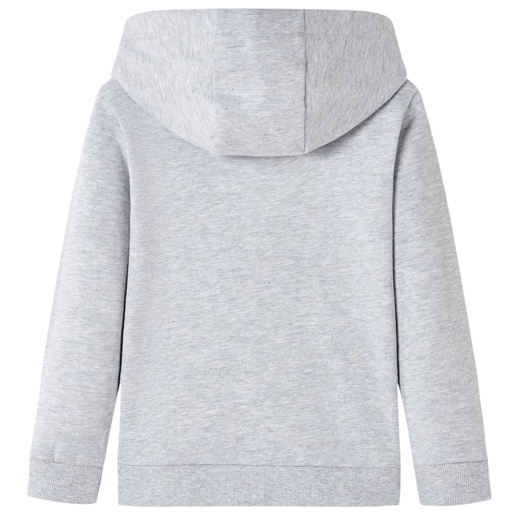 Pull pour enfants Vidaxl avec capuche 140 gris mélangé et orange