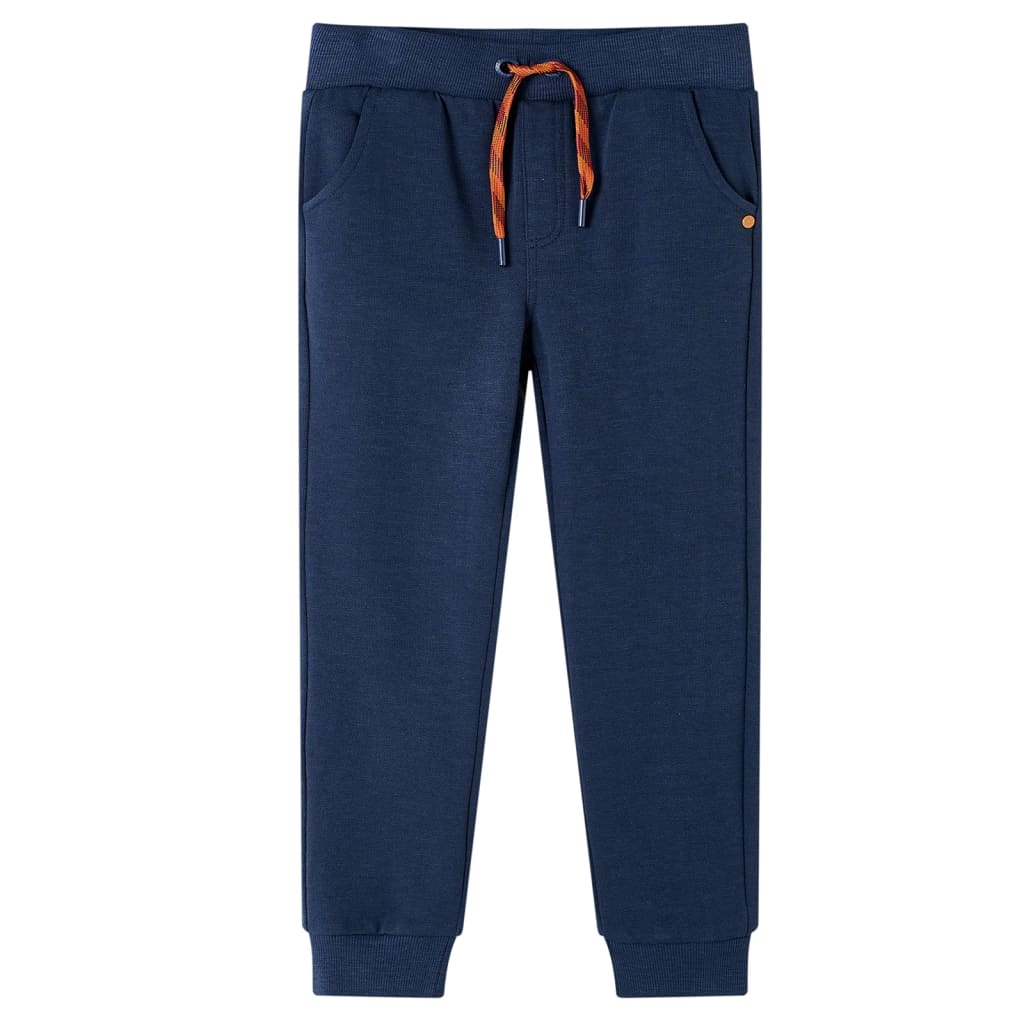 Vidaxl pantalon de jogging pour enfants 128 bleu marine mixte