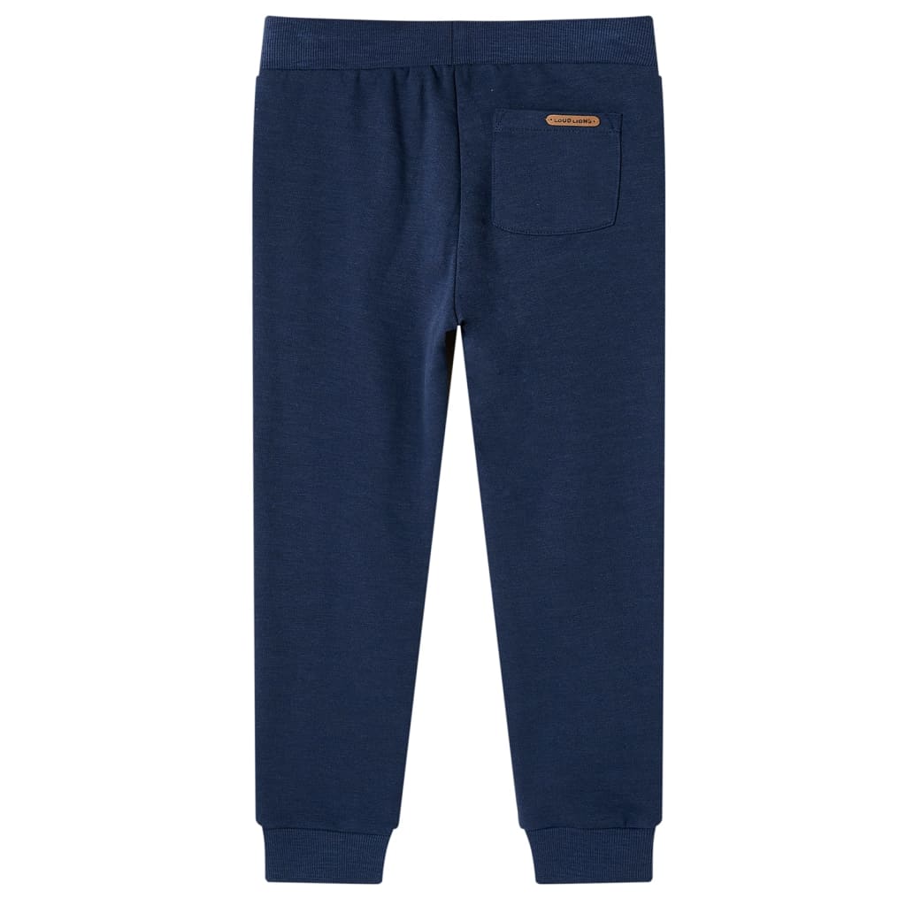 Vidaxl pantalon de jogging pour enfants 128 bleu marine mixte
