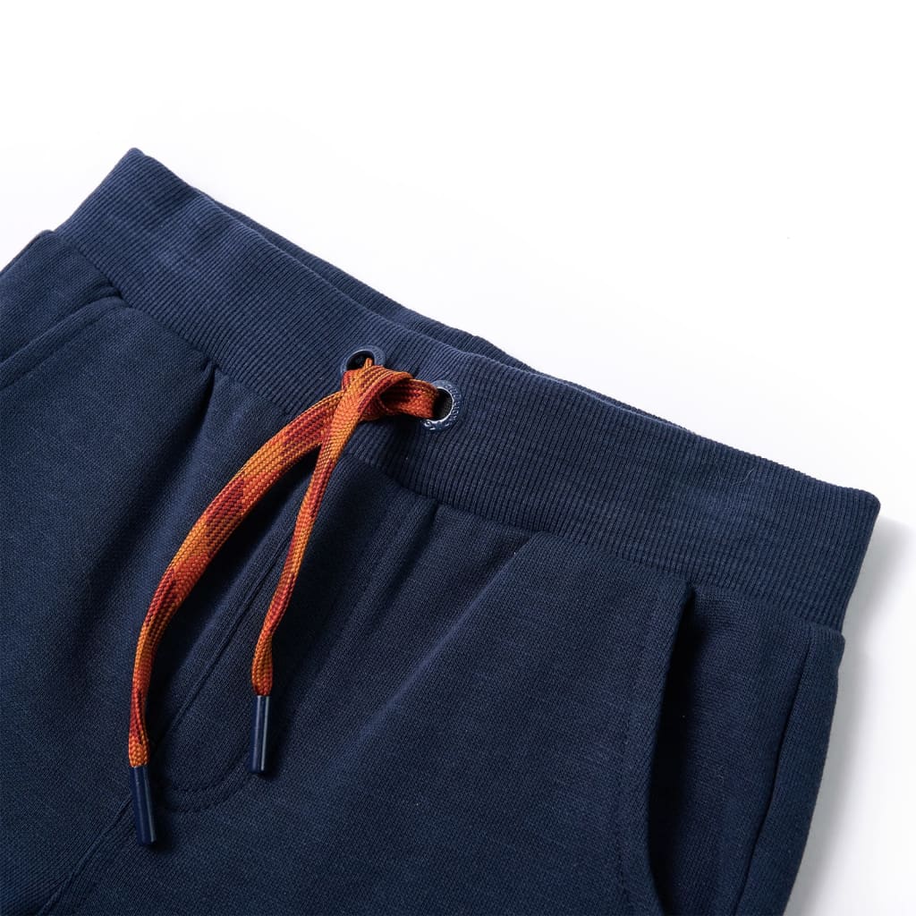 Vidaxl pantalon de jogging pour enfants 128 bleu marine mixte