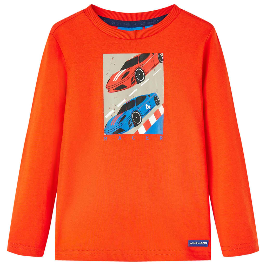 Vidaxl Children's Shirt with Long Manches 104 Brightroranje
