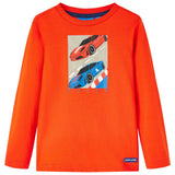 Vidaxl Child's Shirt à manches longues 128 ORANGE BRIGHT - afbeelding 1
