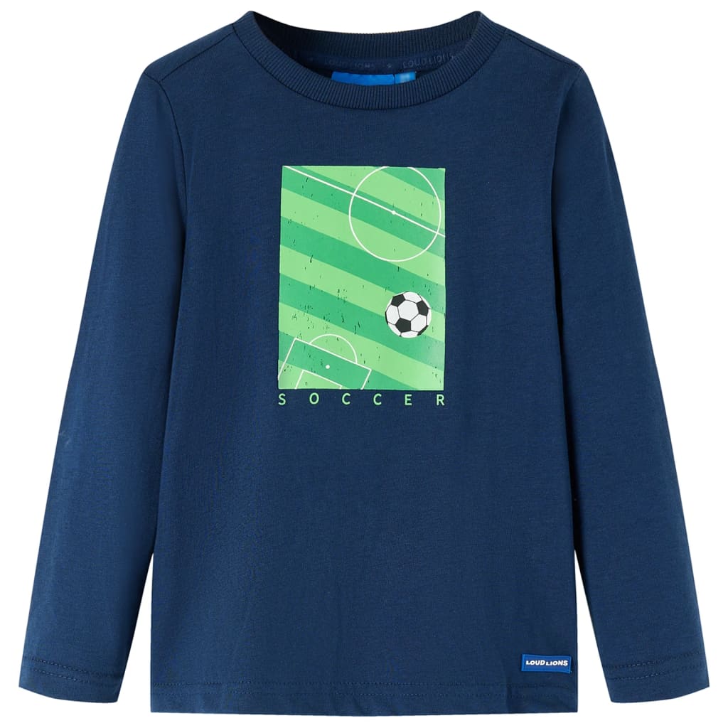 Vidaxl Child's Shirt à manches longues 92 bleu marine