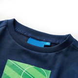 Vidaxl Child's Shirt à manches longues 92 bleu marine - afbeelding 3