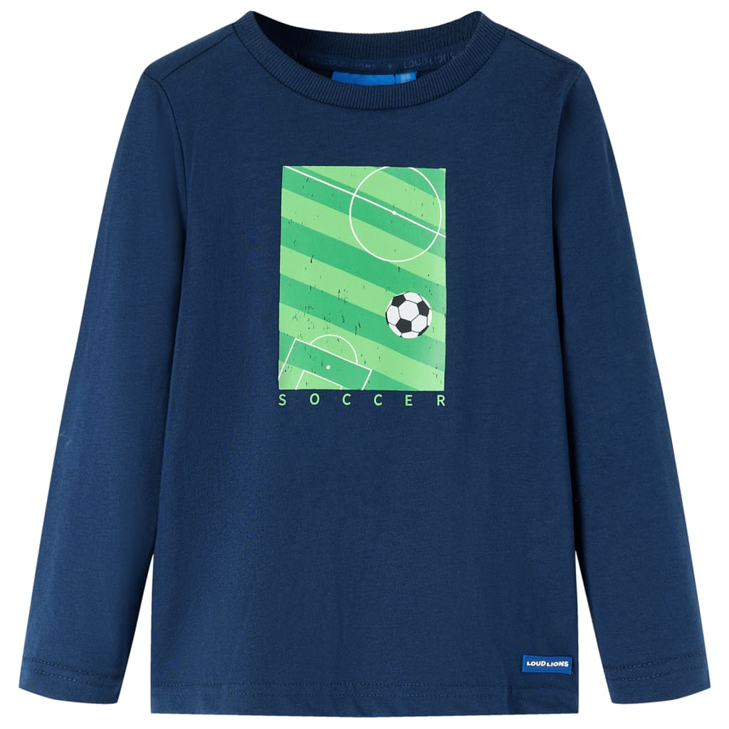 Vidaxl Child's Shirt à manches longues 104 bleu marine