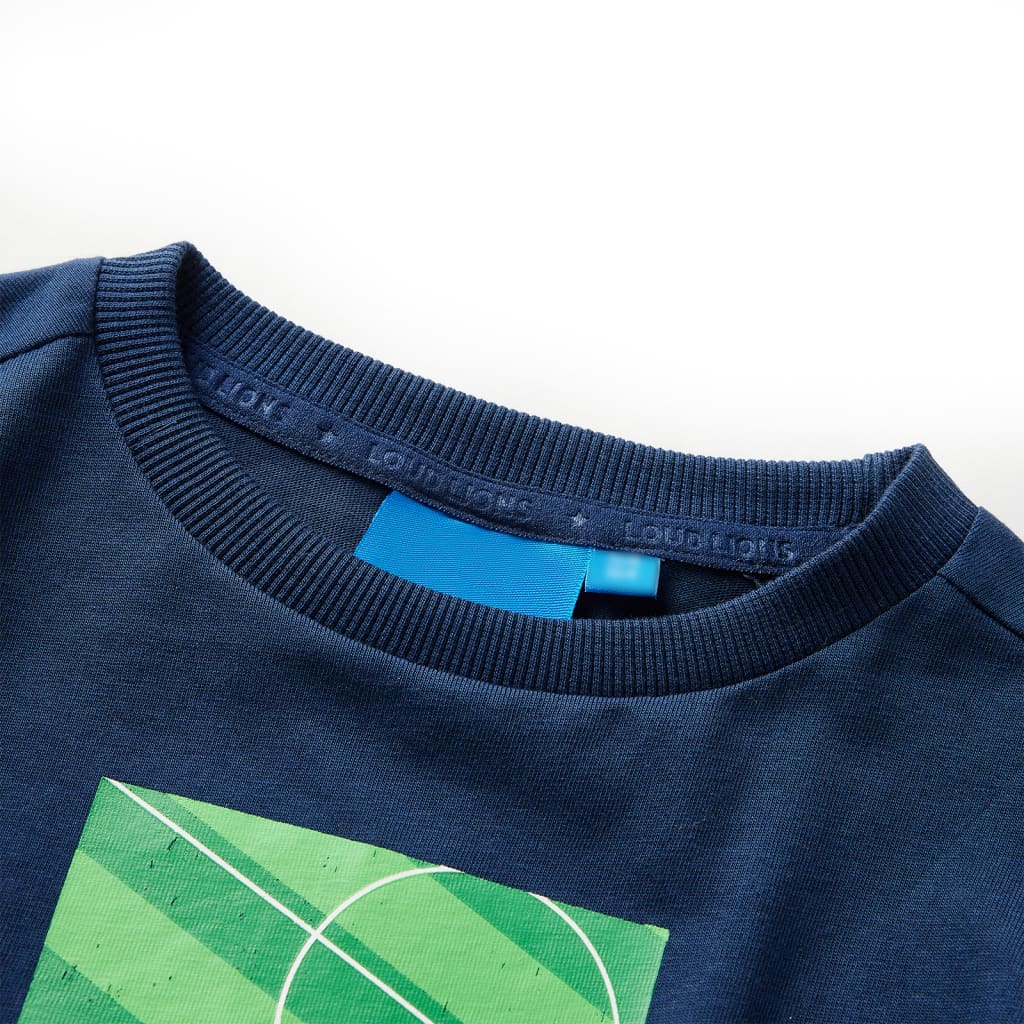 Vidaxl Child's Shirt à manches longues 128 bleu marine