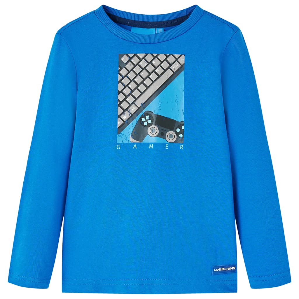 Vidaxl Child's Shirt à manches longues 92 Cobalt Blue