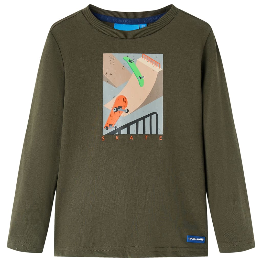 Vidaxl Child's Shirt avec manches longues 140 kack -colored