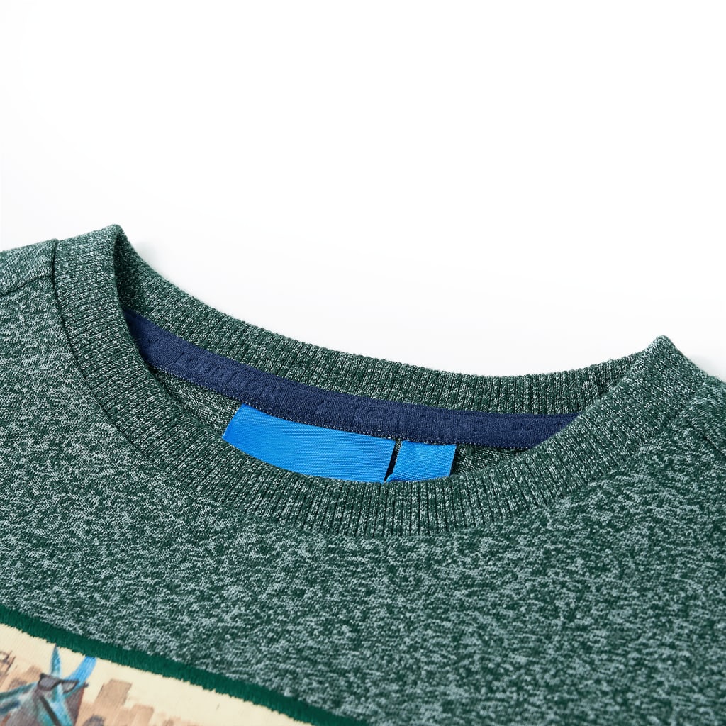 Vidaxl Child's Shirt à manches longues 92 vert foncé mixte