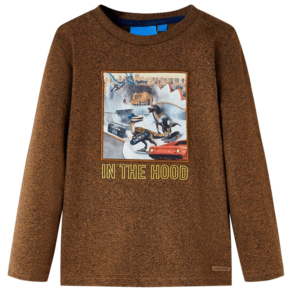 Vidaxl Children's Shirt avec manches longues 92 COLOR COGNAC mixte