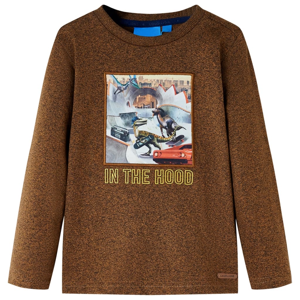 Vidaxl Children's Shirt à manches longues 104 COLOR DE COGNAC MIXT