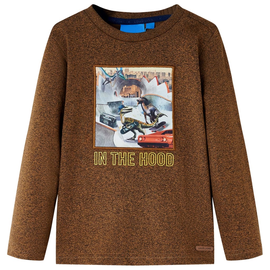 Vidaxl Children's Shirt à manches longues 128 COLOR COGNAC MIX
