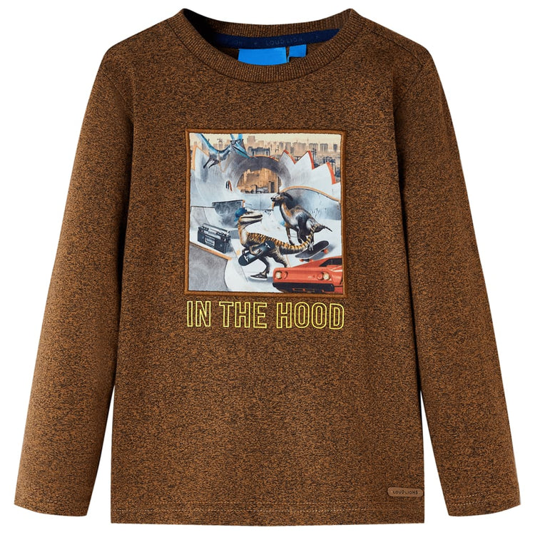 Vidaxl Children's Shirt à manches longues 140 COLOR COGNAC MIXE