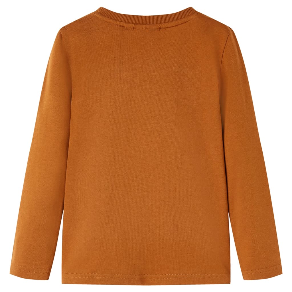 Vidaxl Child's Shirt avec manches longues 92 colored cognac