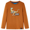 Vidaxl Child's Shirt avec manches longues 140 colorée cognac